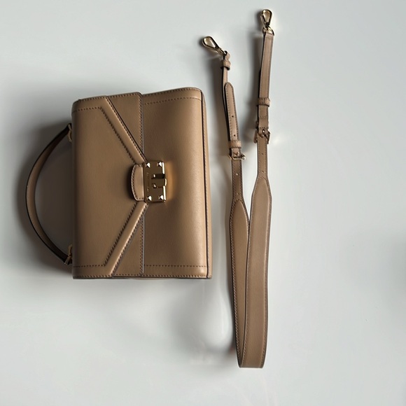 Michael Kors Kinsley Medium Top Handle Satchel shoulder/crossbody bag Dark Khaki - Picture 5 of 11